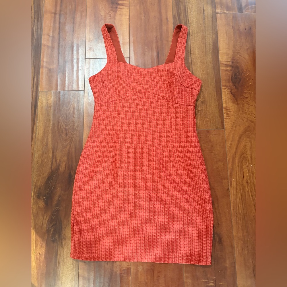 Pink Lily Textured Red/Pink Mini Dress